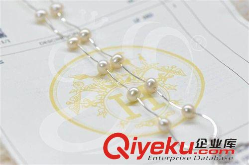 熱銷推薦 多顆間隔珍珠長線淡水珍珠吊鏤空小棉羊項鏈項圈批發代發0109080原始圖片2