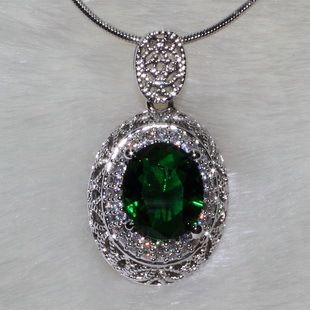 吊墜 外貿(mào)熱銷 鍍白金 銅材鋯石飾品 YP3082 主石可換色 新款 吊墜