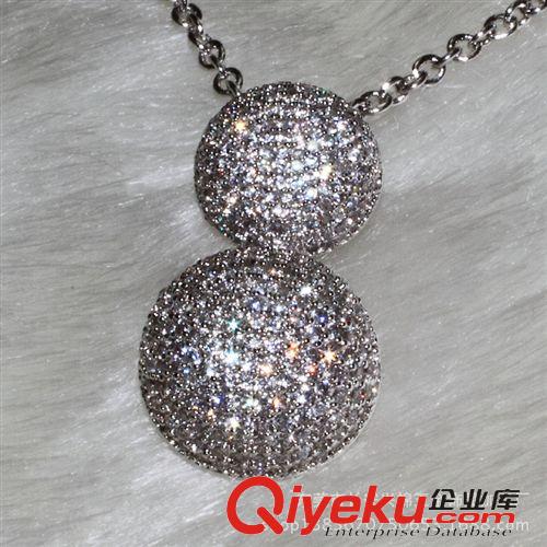 吊墜 外貿(mào)熱銷 鍍白金 銅材鋯石飾品 YP2697 新款大小水滴形 吊墜