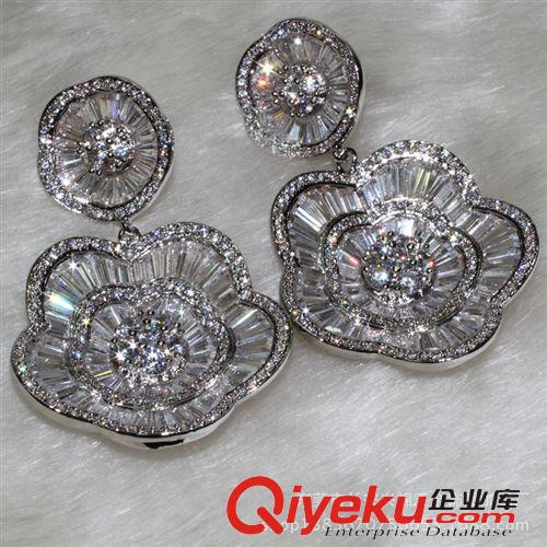耳環(huán) 外貿(mào)熱銷 鋯石 YE4254 簡單花形 耳環(huán)