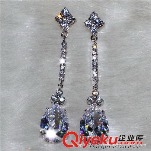 耳環(huán) 外貿(mào)熱銷 環(huán)保銅材鑲鋯石 YE4544 新款 耳針式耳環(huán)