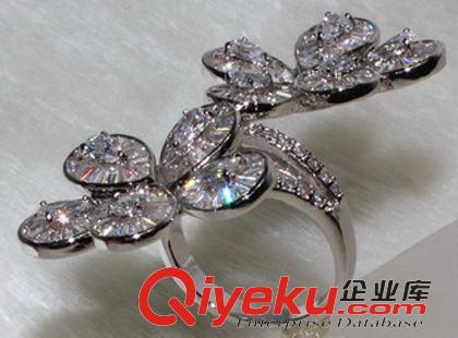 戒指 外貿熱銷 鍍白金銅材鋯石飾品 YR6772  夸張 花形 女戒指