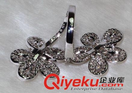 戒指 外貿熱銷 鍍白金銅材鋯石飾品 YR6772  夸張 花形 女戒指