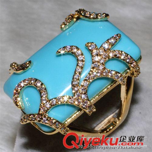 戒指 熱銷 鍍黃金 銅材鋯石土耳其飾品 YR10086 新款 女戒指