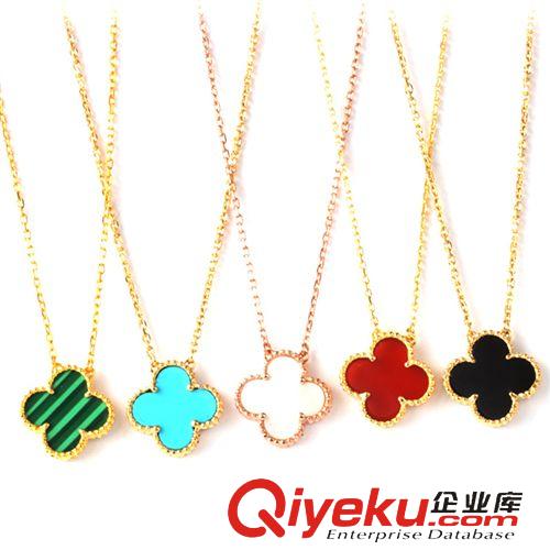 純銀仿真鉆飾品 真正不掉色品質(zhì)四葉草項(xiàng)鏈 925純銀鍍18K金飾品 毛衣鏈女項(xiàng)飾批發(fā)