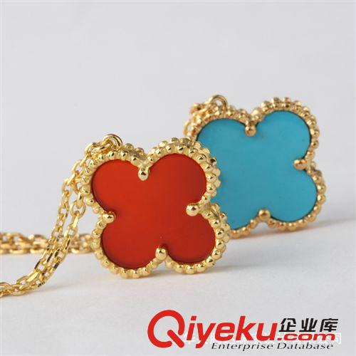 純銀仿真鉆飾品 真正不掉色品質(zhì)四葉草項(xiàng)鏈 925純銀鍍18K金飾品 毛衣鏈女項(xiàng)飾批發(fā)