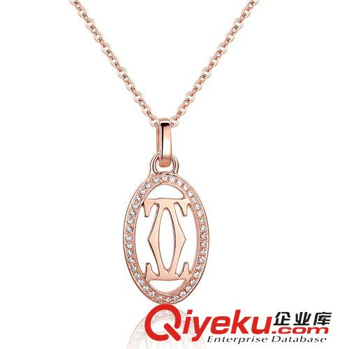 純銀仿真鉆飾品 S925純銀鍍鉑金鳶尾花鑰匙項鏈女吊墜 鑲仿真鉆石長款毛衣鏈飾品