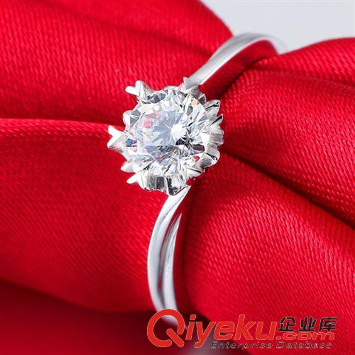 ---經(jīng)典--- 美國(guó)zp莫桑石戒指 莫桑鉆18k金50分雪花款戒指廠家批發(fā)代理加盟原始圖片3