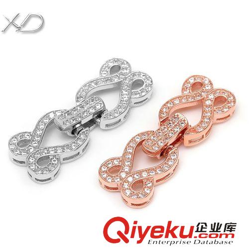 [新款]精工gd微鑲配件 XD 純銀珍珠項鏈雙排扣 珍珠手鏈雙排扣 925銀微鑲鋯石 時尚gd