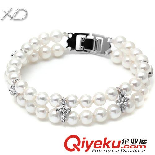 [新款]貝珠手鏈、項(xiàng)鏈 XD S925銀微鑲鋯石高檔貝珠項(xiàng)鏈 貝珠飾品批發(fā) 外貿(mào)飾品 高仿珍珠