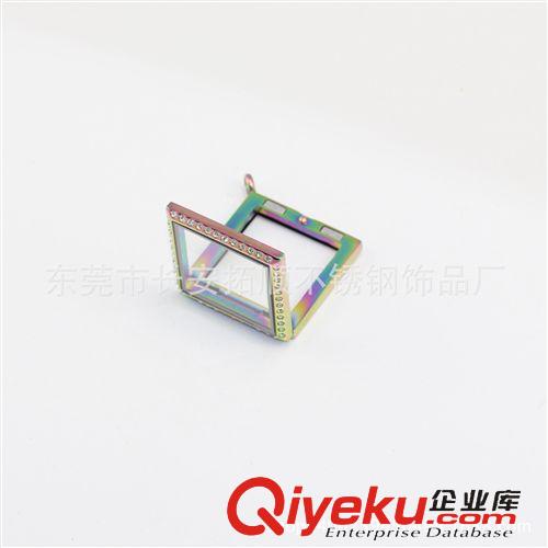 不銹鋼方形項(xiàng)墜 爆款！歐美316不銹鋼飾品鑲鉆不銹鋼316飾品批發(fā)