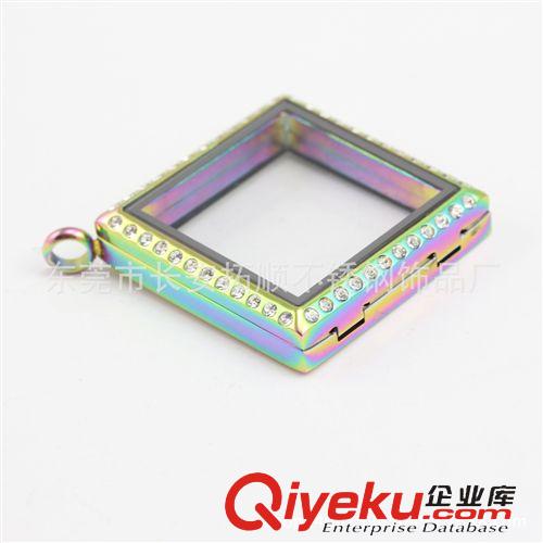 不銹鋼方形項(xiàng)墜 爆款！歐美316不銹鋼飾品鑲鉆不銹鋼316飾品批發(fā)
