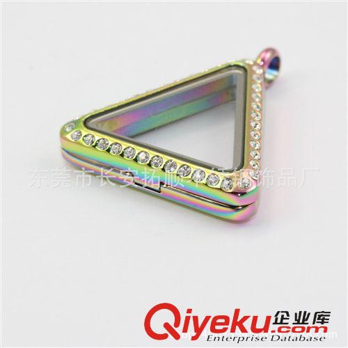 不銹鋼三角形項墜 316L不銹鋼吊墜  幾何鑲鉆吊墜  歐美爆款  廠家批發(fā)
