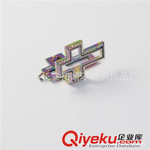 不銹鋼十字架項墜 外貿歐美 飾品 不銹鋼十字架相框吊墜 廠家批發(fā)