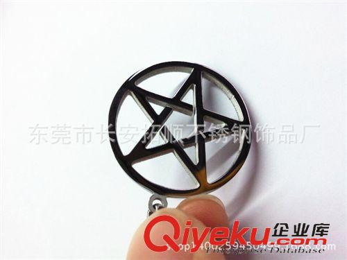 不銹鋼吊墜 歐美飾品 不銹鋼五角星吊墜 男女通用 歡迎采購批發(fā)