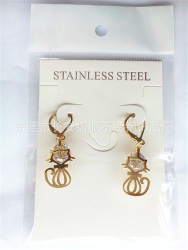 不銹鋼穿刺飾品 供應(yīng)歐美鈦鋼耳飾 不銹鋼鋯石耳環(huán) gd耳釘 穿刺飾品 耳環(huán)女