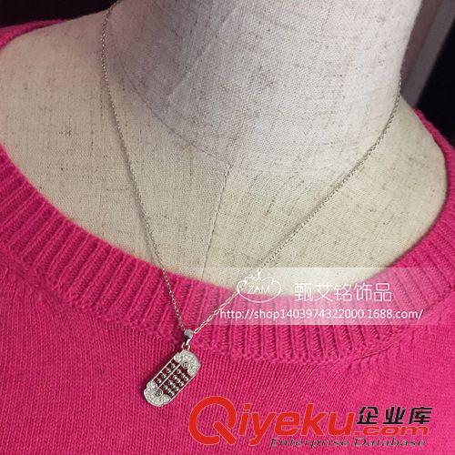 12月新品 925純銀算盤項(xiàng)鏈送女友生日禮物gd飾品水晶批發(fā){dj2}實(shí)拍可代發(fā)原始圖片3