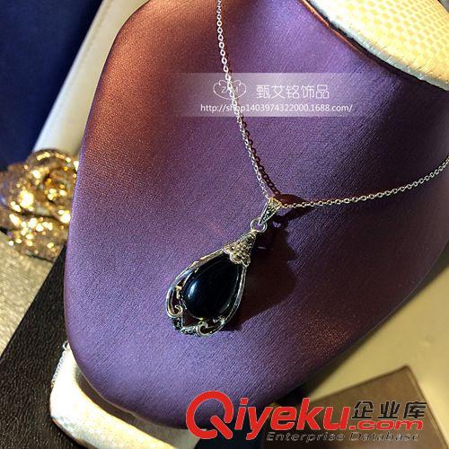12月新品 s925純銀綠色剛玉毛衣鏈長(zhǎng)鏈百搭包郵 廠家批發(fā)民族風(fēng)復(fù)古馬克賽原始圖片3