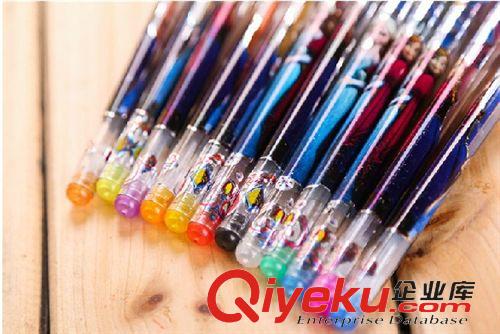    冰雪系列 迪士尼創意文具冰雪奇緣12色排裝閃光筆記號筆 標記筆 高晶晶水筆原始圖片3
