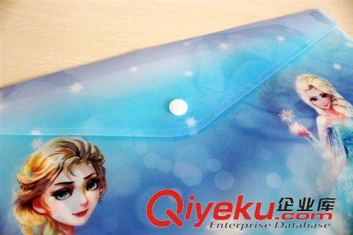     文件袋 學(xué)生文件袋創(chuàng)意文具可愛冰雪奇緣a4卡通紐扣袋文件套文件夾 批發(fā)原始圖片3