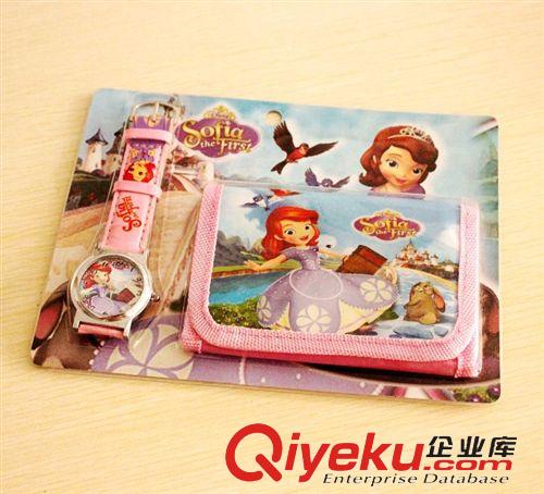     卡通卡套 幼兒園禮物 索菲亞/冰雪公主 兒童手表+零錢包 組合文具批發(fā)原始圖片2