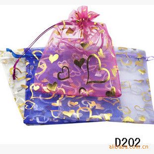 首飾箱,包,袋,盒 飾品批發(fā) 可裝禮物 新款 精美飾品紗袋 首飾袋束口袋HH202原始圖片2