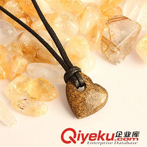 DZGTS古銅石吊墜 廠家直銷吊墜批發(fā)心形 古銅石吊墜 純銀首飾 tr水晶加工廠