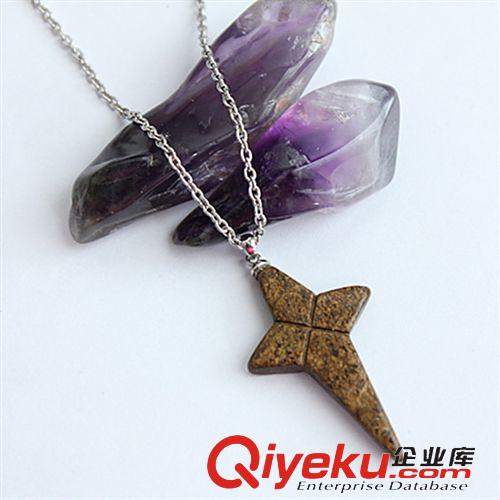 DZGTS古銅石吊墜 廠家直銷吊墜批發(fā)十字形 古銅石吊墜 純銀首飾 tr水晶加工廠