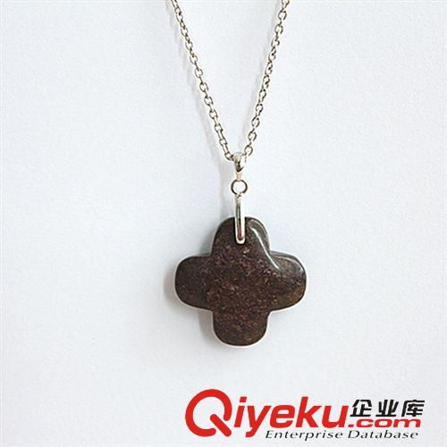 DZGTS古銅石吊墜 廠家直銷吊墜批發(fā)十字形 古銅石吊墜 純銀首飾 tr水晶加工廠