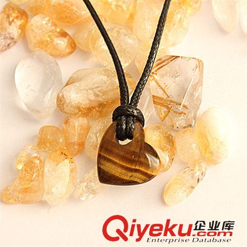 DZHYS虎眼石吊墜 廠家直銷吊墜批發心形虎眼石吊墜 純銀首飾加工 tr水晶加工廠