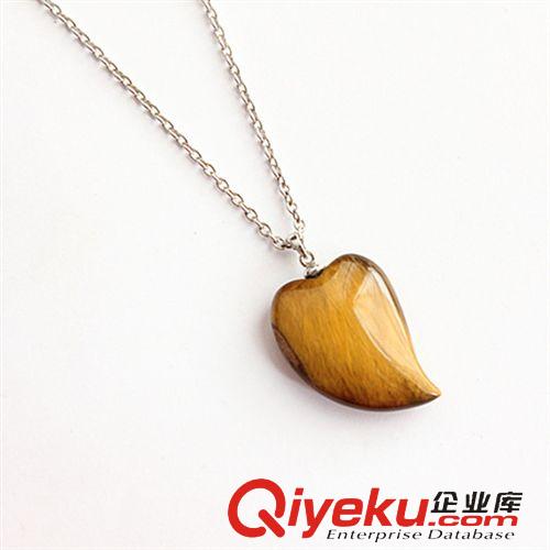 DZHYS虎眼石吊墜 廠家直銷吊墜批發心形虎眼石吊墜 純銀首飾加工 tr水晶加工廠