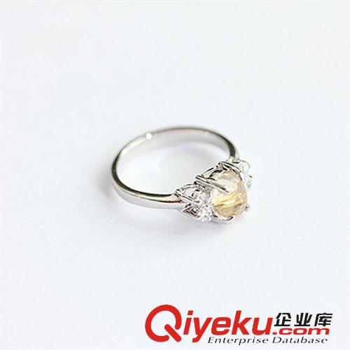 DZJFJ金發晶吊墜 廠家直銷戒指批發 鈦晶/橢圓形 戒指 歐美新款戒指 女式戒指