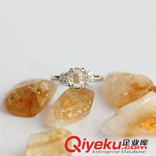 DZJFJ金發晶吊墜 廠家直銷戒指批發 鈦晶/橢圓形 戒指 歐美新款戒指 女式戒指
