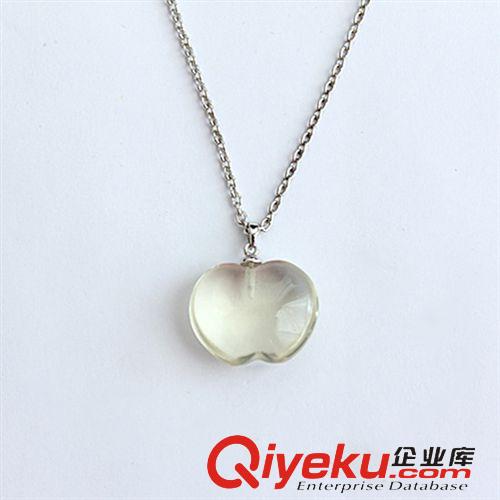DZNMJ檸檬晶吊墜 廠家直銷吊墜批發 蘋果形檸檬晶吊墜  tr水晶 純銀首飾加工廠