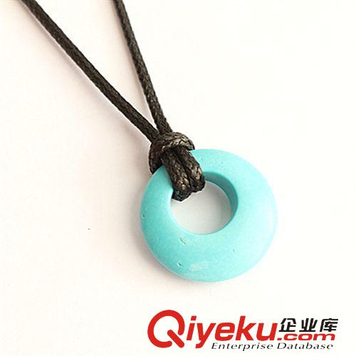 DZSS松石吊墜 廠家直銷吊墜批發(fā)圓字形松石吊墜 純銀首飾 tr水晶加工廠