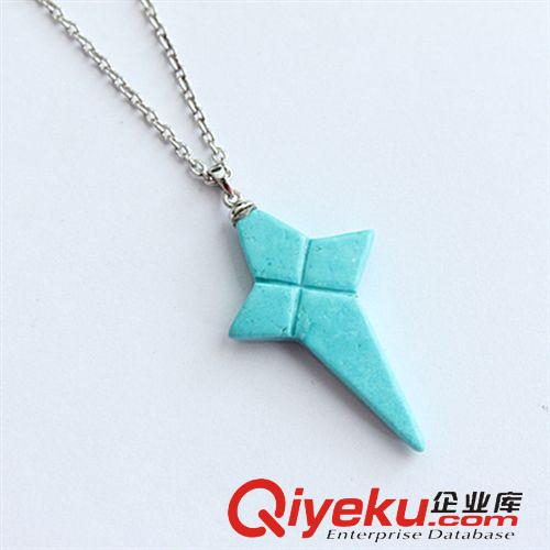 DZSS松石吊墜 廠家直銷吊墜批發十字形松石吊墜 純銀首飾 tr水晶加工廠