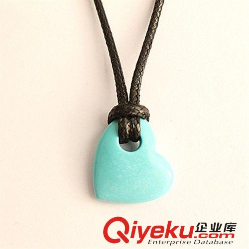 DZSS松石吊墜 廠家直銷吊墜批發(fā)心形松石吊墜 純銀首飾 tr水晶加工廠