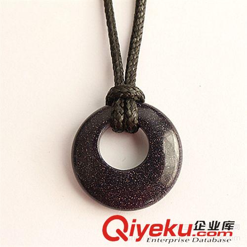 DZZSS藍砂石吊墜 廠家直銷吊墜批發 圓形藍砂石吊墜 純銀首飾 tr水晶加工廠