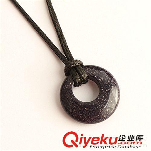 DZZSS藍砂石吊墜 廠家直銷吊墜批發 圓形藍砂石吊墜 純銀首飾 tr水晶加工廠