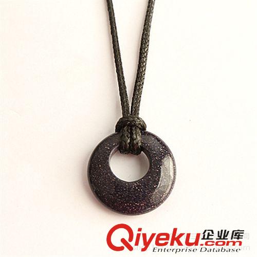 DZZSS藍砂石吊墜 廠家直銷吊墜批發 圓形藍砂石吊墜 純銀首飾 tr水晶加工廠