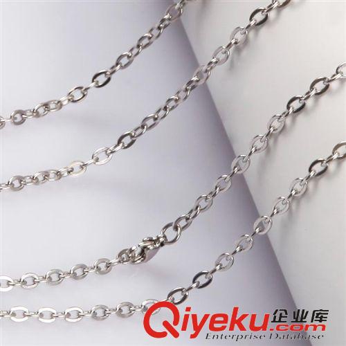 細(xì)小項(xiàng)鏈 直銷不銹鋼細(xì)小項(xiàng)鏈 鈦鋼壓扁項(xiàng)飾毛衣鏈朝流飾品0.8壓扁鏈可定制