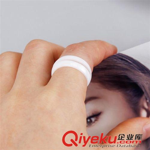 陶瓷產(chǎn)品 直銷外貿(mào)白色陶瓷戒指歐美飾品批發(fā) 女款特殊槽太空陶瓷介指TS346