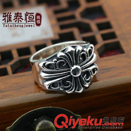 主打S925泰銀系列 雅泰恒S925純銀飾品 流行復古朋克寬指環 經典圣劍泰銀男士戒指