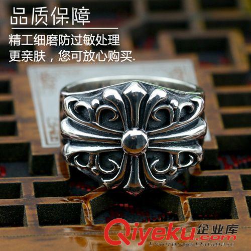 主打S925泰銀系列 雅泰恒S925純銀飾品 流行復(fù)古朋克寬指環(huán) 經(jīng)典十字架泰銀男士戒指原始圖片2