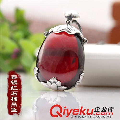 寶石系列 S925純銀飾品 復(fù)古泰銀石榴石白貓眼綠瑪瑙吊墜 可愛清新小鳥項墜