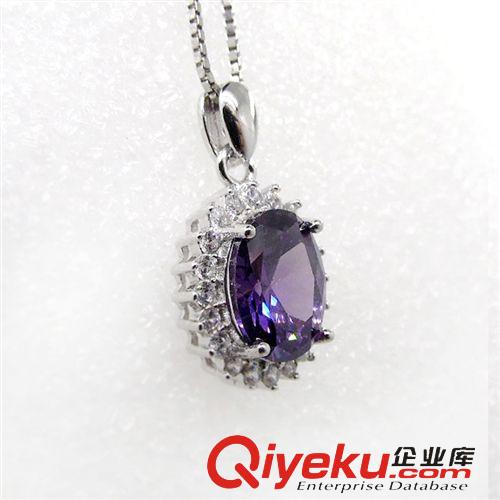 925純銀吊墜 鋯石吊墜 韓版精品鋯石925純銀項鏈 時尚百搭女式寶石吊墜鑲水鉆
