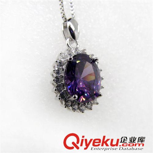 925純銀吊墜 鋯石吊墜 韓版精品鋯石925純銀項鏈 時尚百搭女式寶石吊墜鑲水鉆