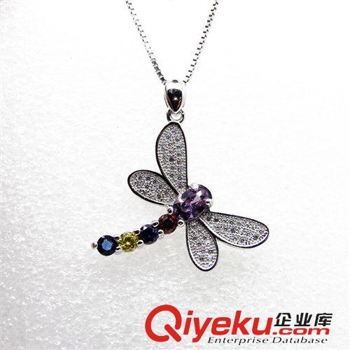 925純銀吊墜 925純銀飾品吊墜批發 時尚甜美蜻蜓造型925純銀吊墜女式純銀吊墜