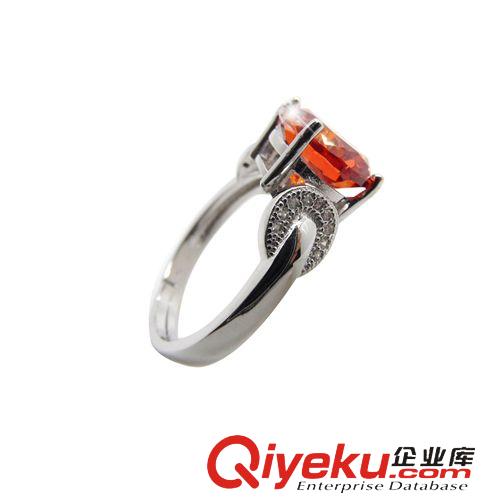 戒指 紅寶石鋯石純銀戒指 時尚OL925純銀戒指精品百搭純銀戒指廠家批發