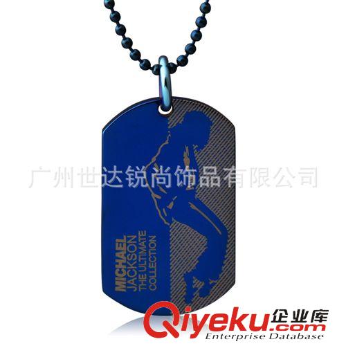 男士316精鋼飾品 Michael Jackson邁克爾·杰克遜紀(jì)念版鈦鋼吊墜 潮流舞臺配飾批發(fā)原始圖片3